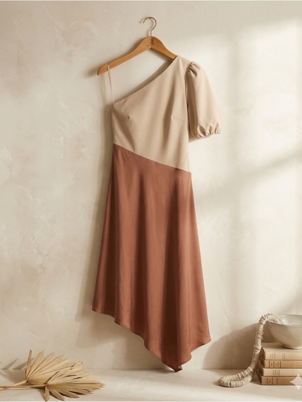 Anthropologie Faux Leather One Shoulder Midi Dress Asymmetrical Size 10 NWT
